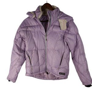 REI Hooded Puffer Jacket Small Women's Purple Goose Down Used